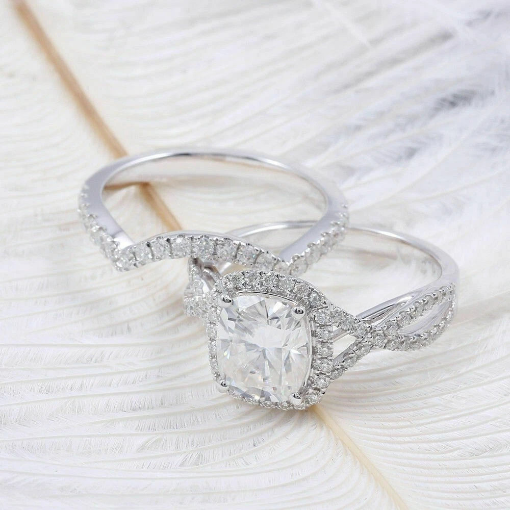 Classic 2.50 Ct Round Cut Off White Treated Diamond Ring 925 Sterling Silver