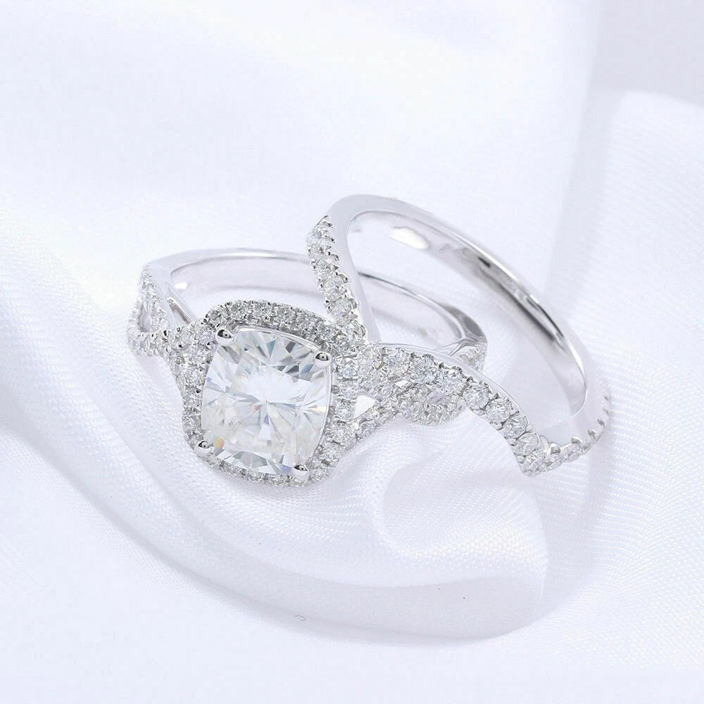 Classic 2.50 Ct Round Cut Off White Treated Diamond Ring 925 Sterling Silver