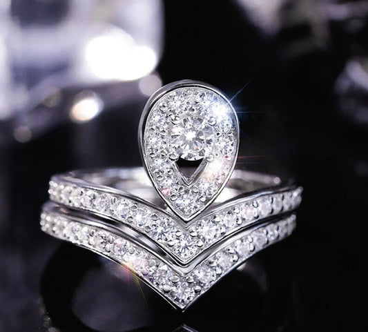 3.00 Ct Round Cut White Treated Diamond Engagement Ring 925 Sterling Silver