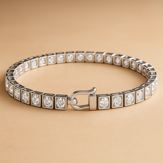 Sterling Silver Treated Diamond Bracelet – Stylish & Durable Design